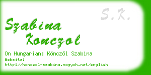 szabina konczol business card
