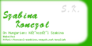 szabina konczol business card